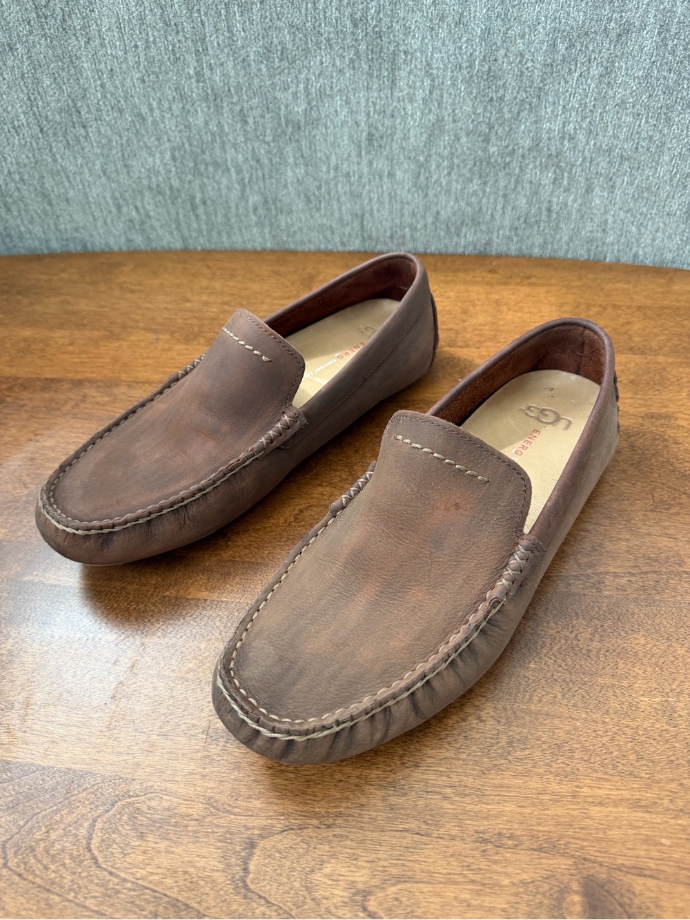 UGG Upshaw loafers Men's Brown Leather Slip-On - Picture 2 of 9